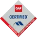 GAF Certified Residential Roofing Contractor seal awarded to Right Deal Roofing & Chimney, GAF ID 1162565