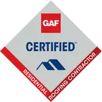 GAF Certified Residential Roofing Contractor seal awarded to Right Deal Roofing & Chimney, GAF ID 1162565