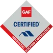 GAF Certified Residential Roofing Contractor seal awarded to Right Deal Roofing & Chimney, GAF ID 1162565