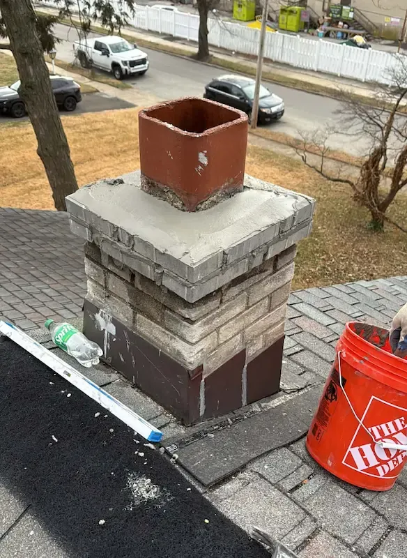 Chimney Rebuild and Liner Installation in Doylestown, PA — Structural Restoration on a 1940s Colonial — documentation photo 2