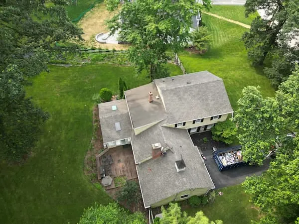 New laminated architectural shingle roof on a Lansdale PA cape cod, July 2024